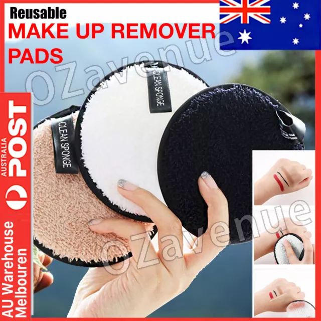 1/3pcs Microfiber Cloth Pads Makeup Remover Puff Face Cleansing Towel Reusable