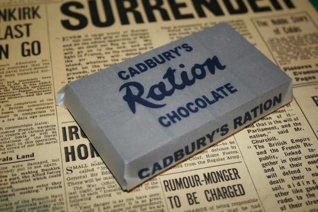 WW2 CADBURYS CHOCOLATE ration bar wrappers only - home front chocolate ...