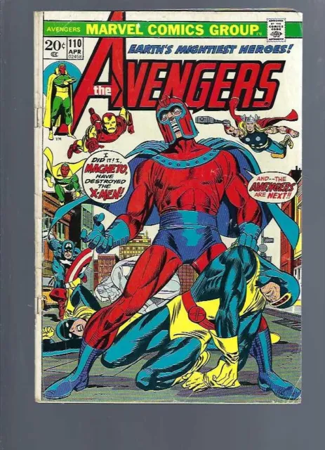 Avengers 110 - Xmen  - Magneto -   1963  Series    Bronze  Age  Marvel Comics