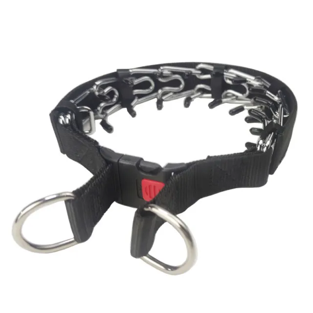 Hundehalsband Verstellbarer Training Zacken-Pinch-Kette -Nylon Mit Stahl