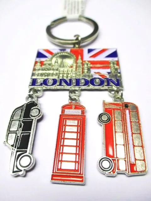 London Charms Schlüsselanhänger keychain,Souvenir Taxi Bus Telefonzelle