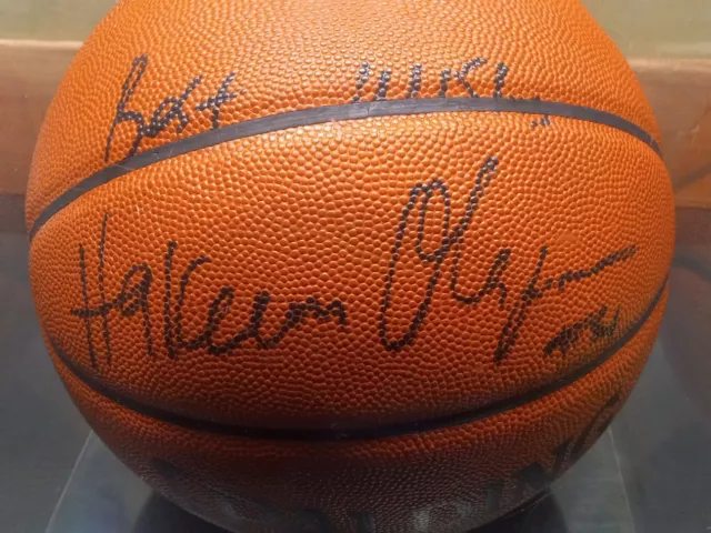 Hakeem Olajuwon Autographed NBA Basketball Houston Rockets