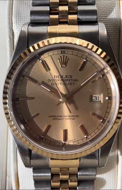 Rolex Oyster Perpetual Datejust 18K Gold/Steele Jubilee Band Watch 36mm