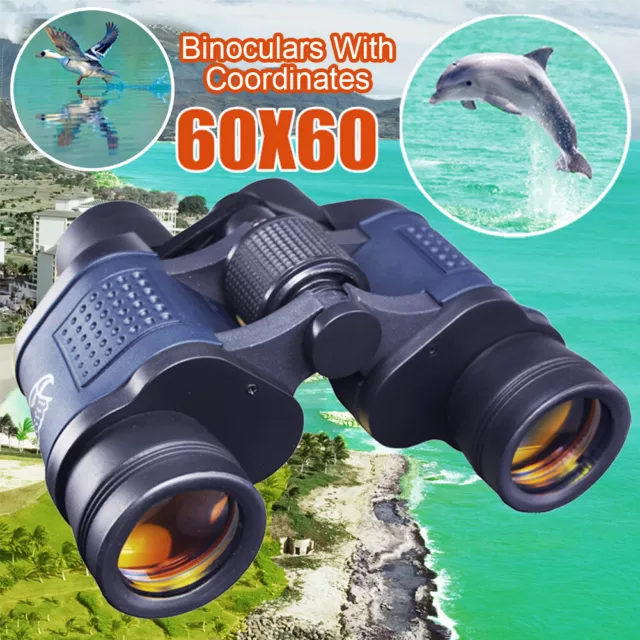 60X60 Professional Binoculars HD Night Vision BAK7 Telescope With Storage Bag