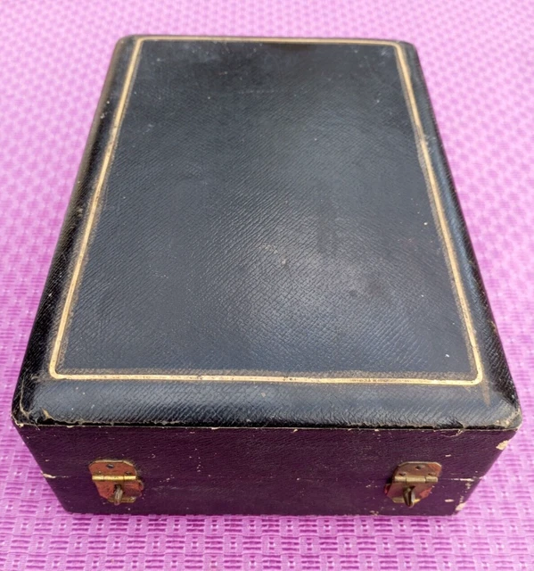Ancien écrin à Bijoux En Métal - Écrin Vintage Pour Parure De Bijoutier De Calais