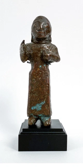 Ancient Original Bronze standing male figurine 4.25’ High