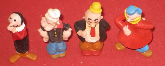 💚 Heimo 💚 Popeye 💚 4 PVC-figuren 5,5 cm 70er Jahre-unbespielt