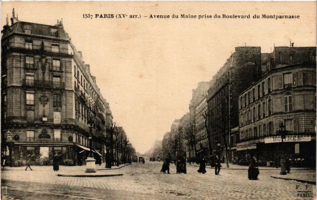 CPA PARIS (15th) Avenue du Maine taken from the comic book du Montparnasse. F. Fleury (a4557)