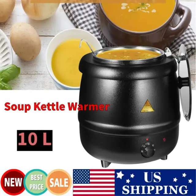 10L Detachable Stainless Steel Liner Pot Thermal Insulation Food Soup Warmer