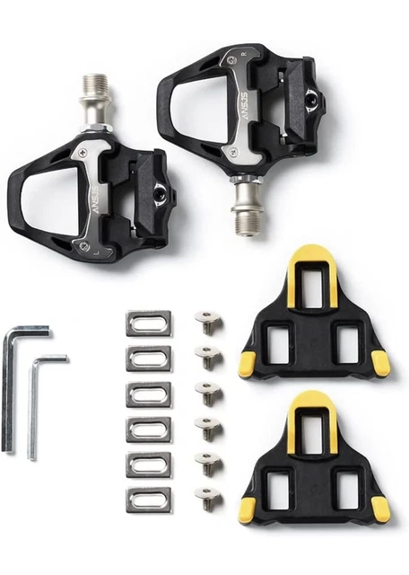 ROAD BIKE PEDALS Lightweight Clipless Bicyle Pedals With Cleats