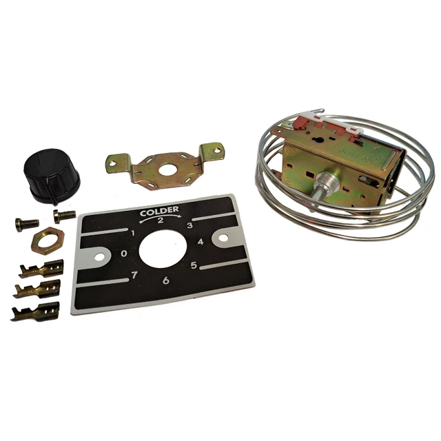 Universal Fridge Thermostat Kit VC1 - Replacement Larder Thermostat For Non Auto-Defrost Refrigerators-1000719