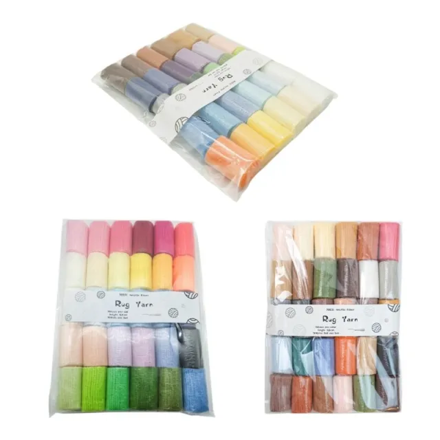 30 Assorted Color Latchs Pre-Cut Wool Yarn Set Knitting Crafts Yarn