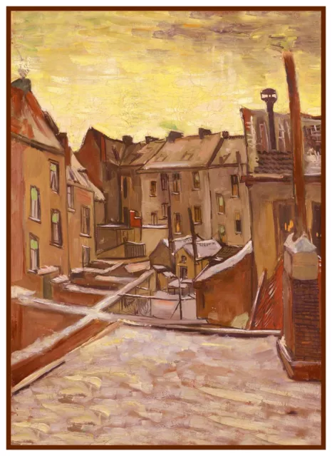 Bloque De Casas En Arles Por Impresionista Van Gogh Punto de Cruz Patrón