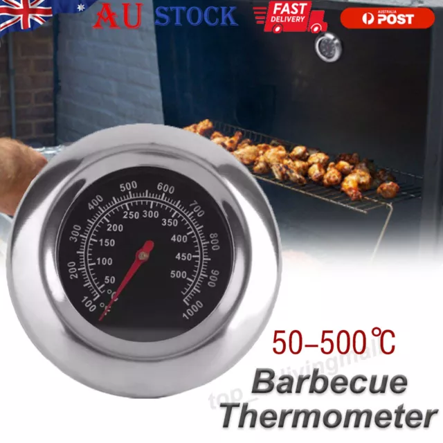 50-500℃ Barbecue Thermometer with Oven, Pit Temp Gauge, for BBQ Smoker and Grill