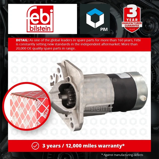 STARTER MOTOR FITS NISSAN MICRA K12 1.5D 03 to 10 Febi Top Quality