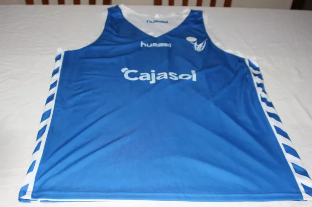 Camiseta  Baloncesto Oficial Cajasol Marca Hummel Talla M Grande Reversible Nº 8