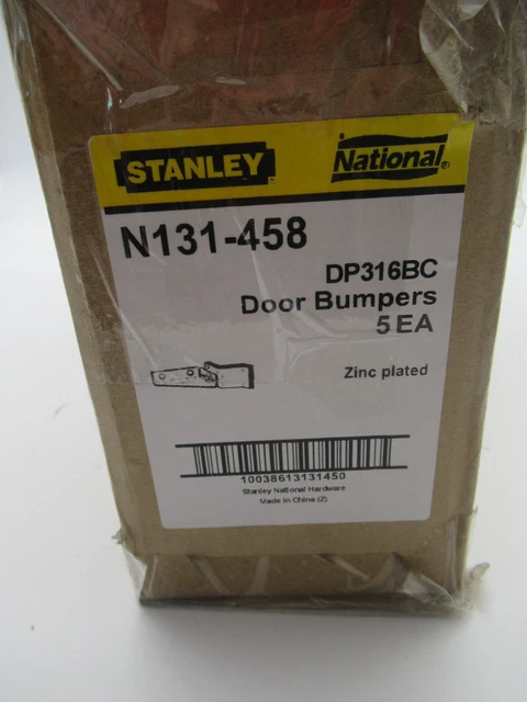 BOX of 5- Stanley/National N131-458 Adjustable Door Bumper - Zinc Plated