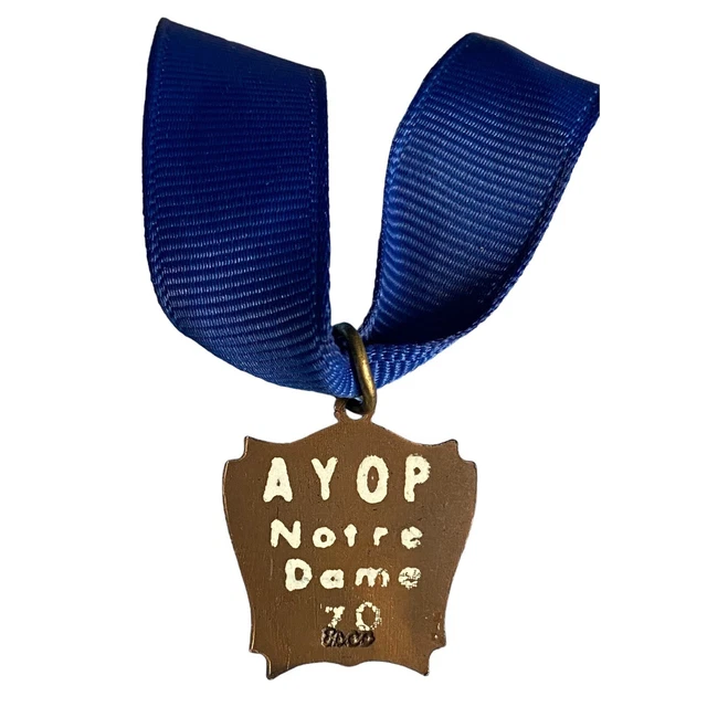 VINTAGE AYOP NOTRE Dame NBTA Medal Ribbon National Baton Twirling