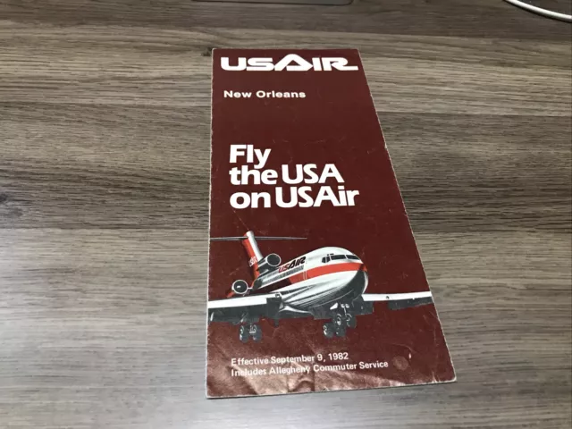 USAIR MSY Flight Schedule Sept 9, 1982