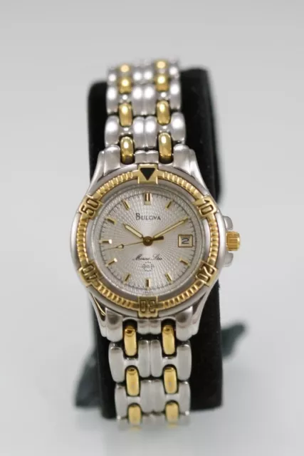 BULOVA MARINE STAR Femme Montre Inoxydable Saint or Argent 100m