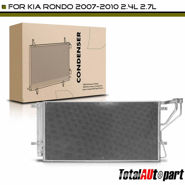 AC Condenser with Receiver Drier & Bracket for Kia Rondo 07-10 L4 2.4L V6 2.7L