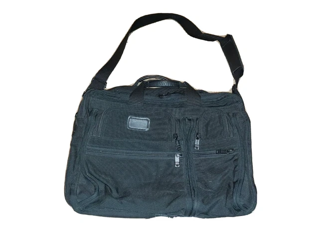 TUMI ALPHA Black Ballistic Nylon Expandable Briefcase LAPTOP Bag  26141DH