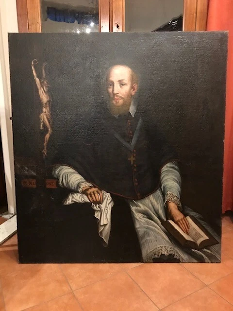Dipinto ad Olio su Tela raffigurante San Francesco di Sales - Conservato