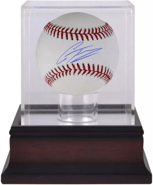 Gleyber Torres New York Yankees Signed Baseball & Mahogany Baseball Display Case