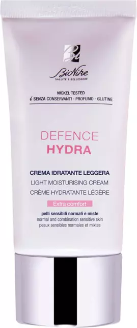 Bionike Defence Hydra - Crema Viso Idratante Leggera, per Pelli Sensibili Normal