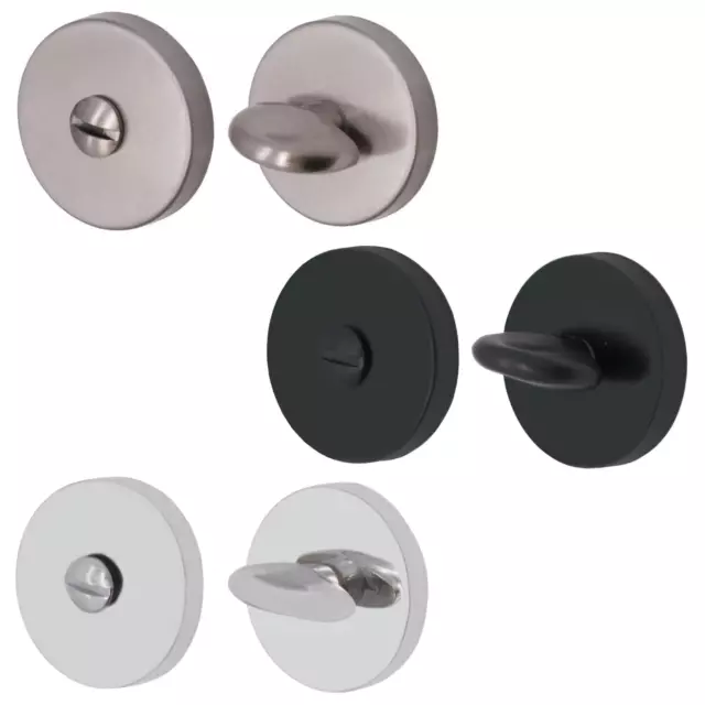 Bathroom Thumb Turn 5mm Spindle Toilet Privacy Turn Release Chrome Black Satin