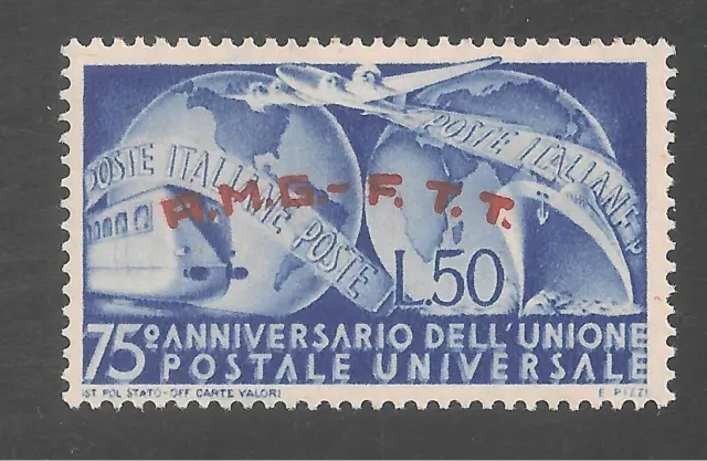 Trieste #40 VF MINT LH - 1949 50 L "Transportation" and Globes / UPU