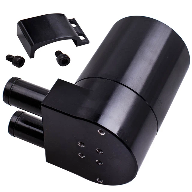 Oil Catch Can In Alluminio A 2 Porte - Serbatoio Raccolta Olio Con Valvola Di Scarico - Foto 6