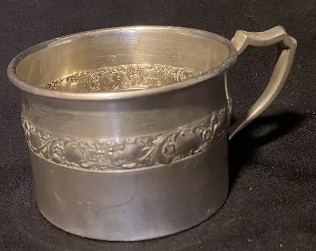 Vintage Forbes 533 Children's Baby Cup Silver Tone
