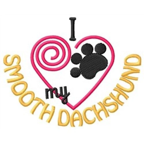 I "Heart" My Smooth Dachshund Ladies Fleece Jacket 1318-2 Size S - XXL