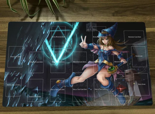 Yu Gi Oh Duel Monsters Playmat Dark Magician Girl Trading Card Game 