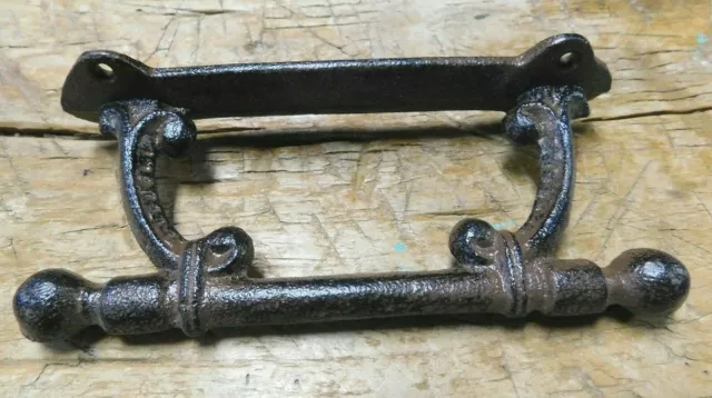 4 HUGE Cast Iron Antique Style CABLE Barn Handle, Gate Pull, Shed Door Handles