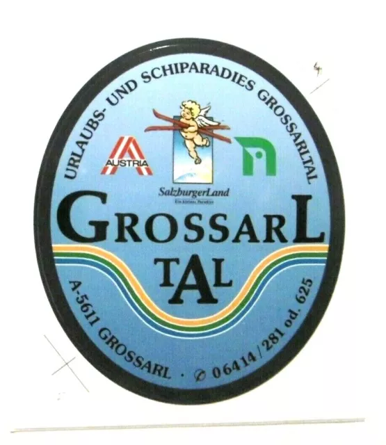 Souvenir-Aufkleber Grossarltal Salzburger Land Pongau Tauern Österreich 80er