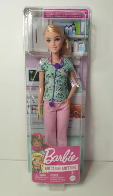 Barbie you can be anything doll Nurse Barbie 11 inch by Mattel 2021. NEW/MINT