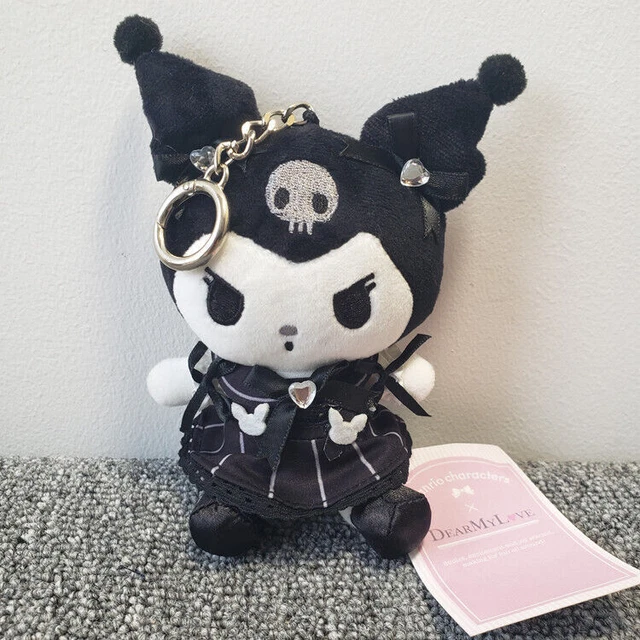 Cute Kuromi Skirt School Style Doll Toy Soft Plush Bag Backpack Pendant Keychain