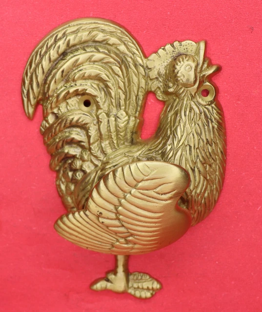 Hen Door Bell Antique Vintage Style Handmade Brass Rooster Cock Door Knocker