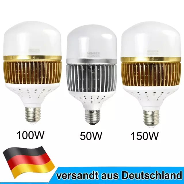 E40 50W/100W/150W LED Glühlampe Leuchtmittel Energiesparlampe Werkstatt Keller