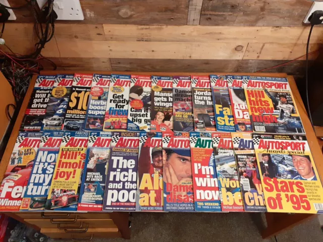 AUTOSPORT MAGAZINES Bundle X 23 From 1995 Collectable • F1 • Formula 1 • Rally