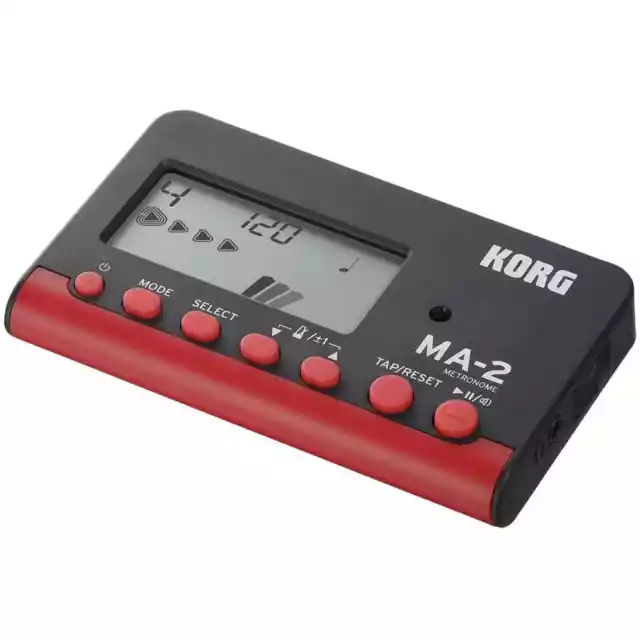 Korg MA-2 Digital Metronome - Black/Red - 400 Hours Of Continuous Use