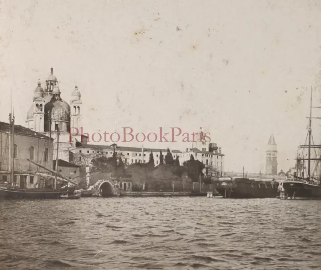 Italien Venedig La Salute c1900 Foto Stereo Vintage P74L4n