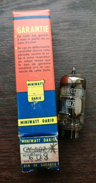 1 x EY82 MAZDA BELVU vacuum tube valve NOS NIB