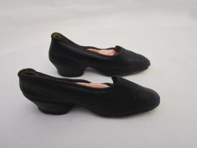 Antique Salesman Sample Black Shoes Marked Goodyear Wales