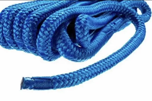 SEACHOICE Double-Braid Nylon Dock Line 3/8" x 15' 40301 Blue 66-2012