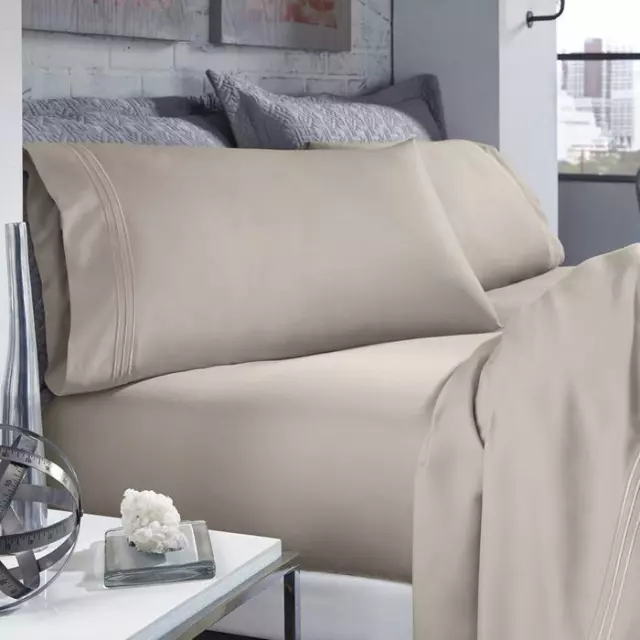 Ultra Premium Luxury Celliant Sheet Set King, Sand Purecare Recovery Sheet Set