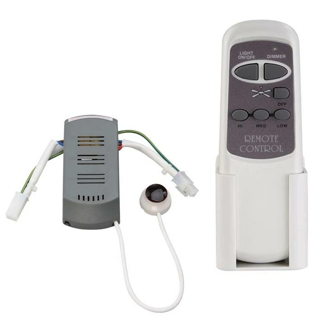 Interrupteur Ventilateur Plafond 3 Vitesses 4 Fils ZE-268S6 - 2 Pièces - Remplacement Facile