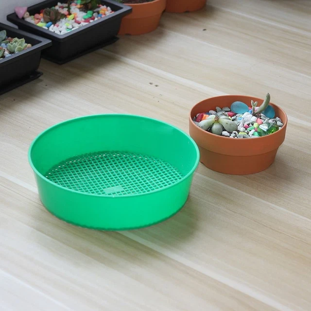 Gewicht Kunststoff Rund Garten Sieve Sifter der Rätsel Mesh des Bodens Kompost 9